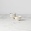 French Perle Groove White Mini 3-Piece Bowl Set