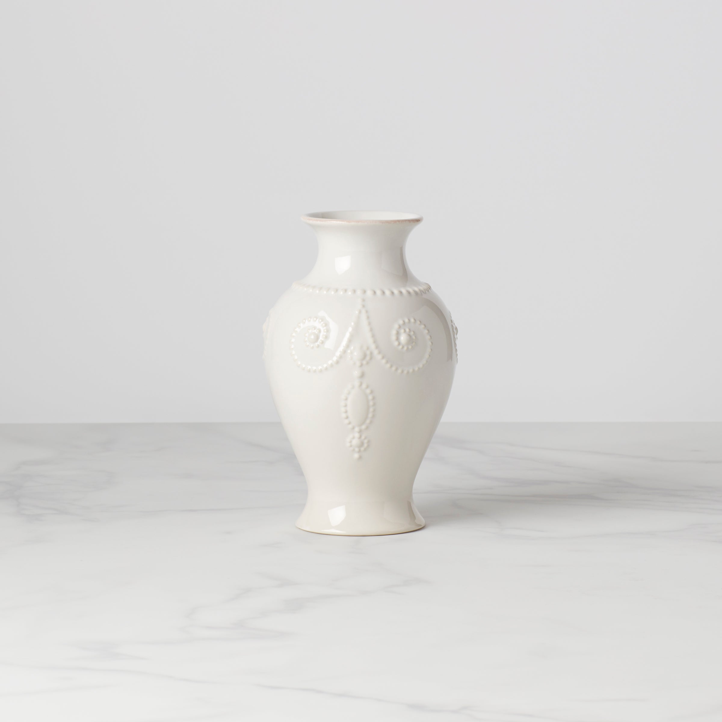 French Perle White Bouquet Vase