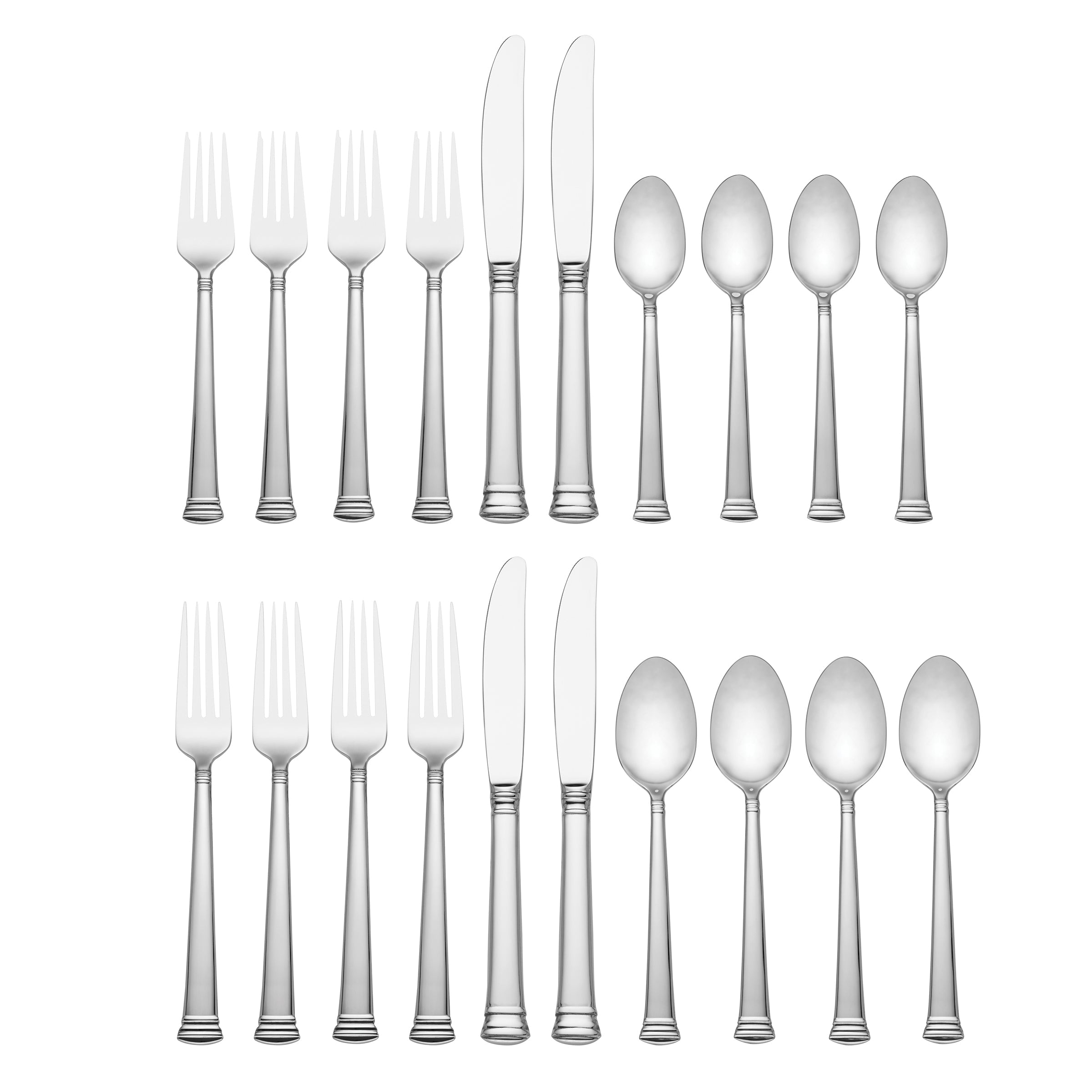 LENOX エターナル　プレート20㎝　4枚セット Eternal 20-Piece Flatware Set – Lenox Corporation