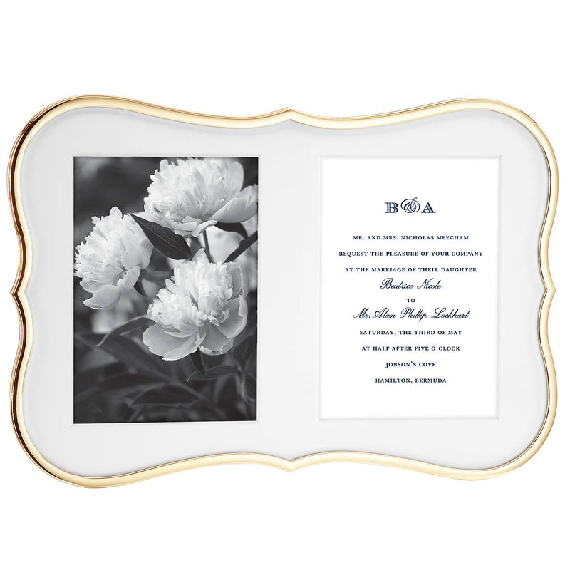 Crown Point Gold Double 5x7 Photo Frame