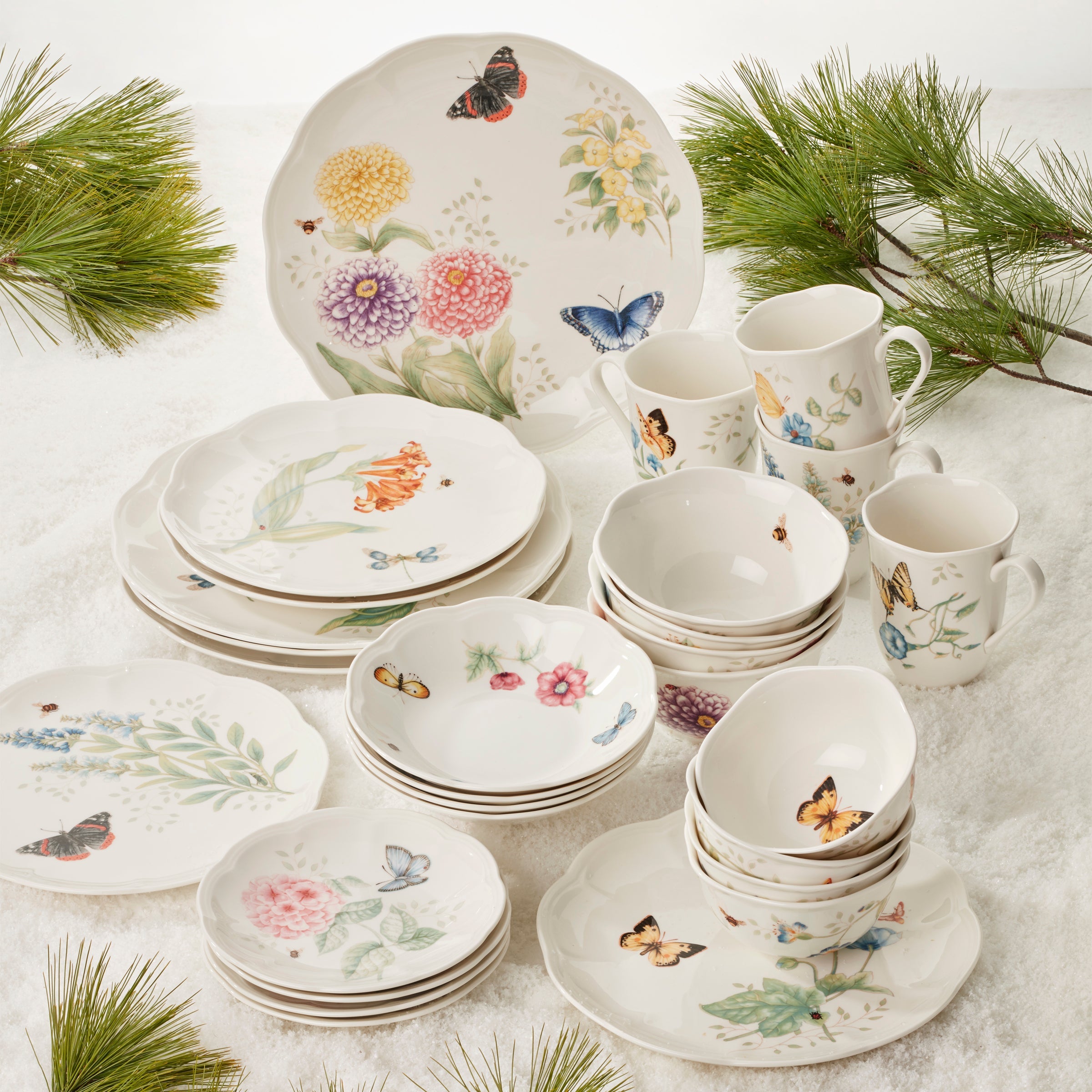Butterfly Meadow 28-Piece Dinnerware Set – Lenox Corporation
