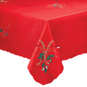 Holiday Nouveau Red Tablecloth