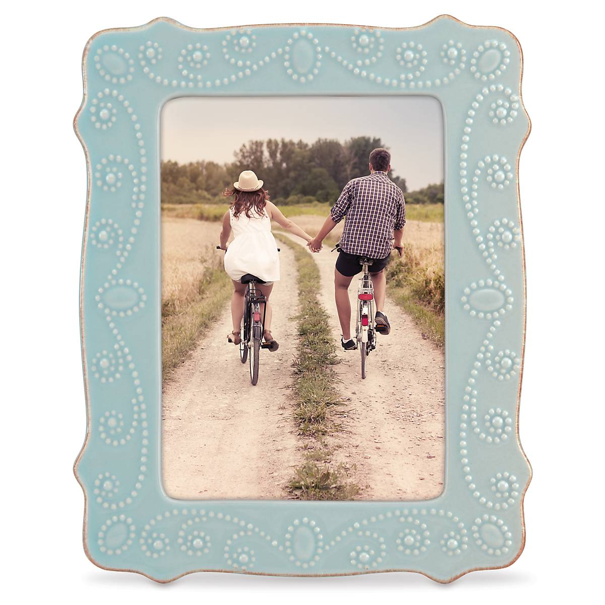 cambridge silversmiths French Perle Ice Blue 5" x 7" Frame