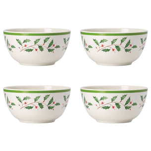 Holiday Melamine 4-Piece All-Purpose Bowl Set