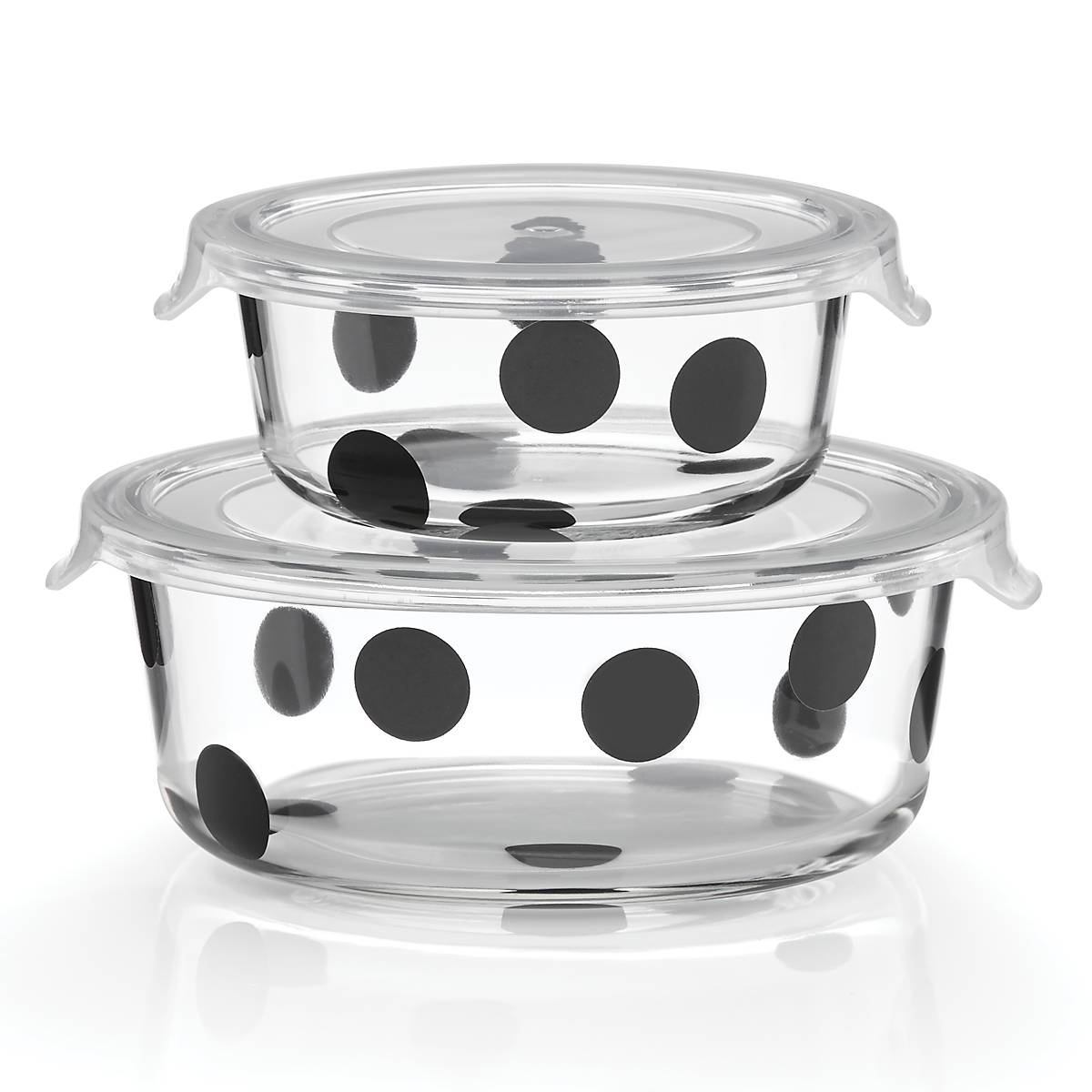 cambridge silversmiths Deco Dot 2-Piece Round Food Storage Set