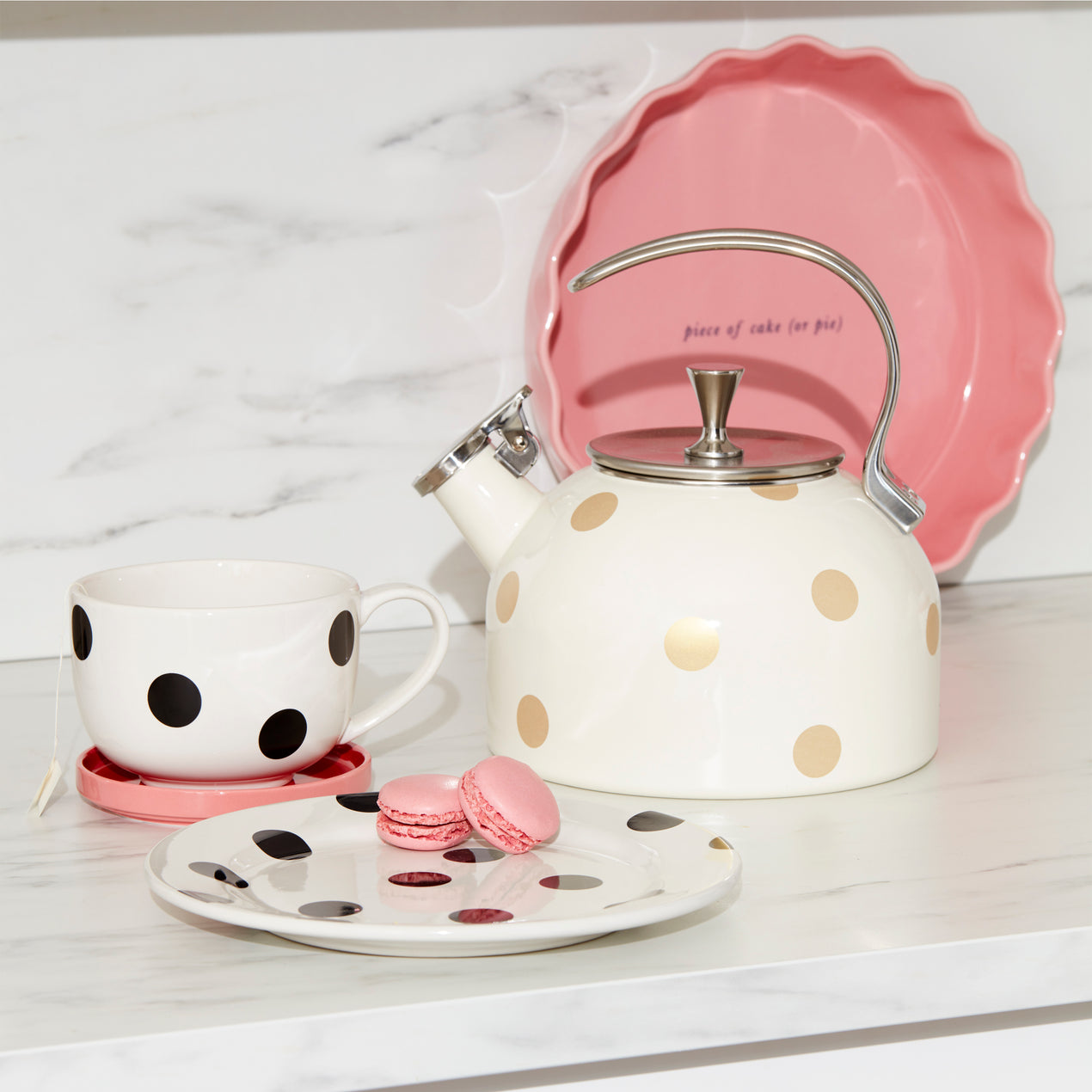 Kate Spade New York Make It Pop Red Tea Kettle