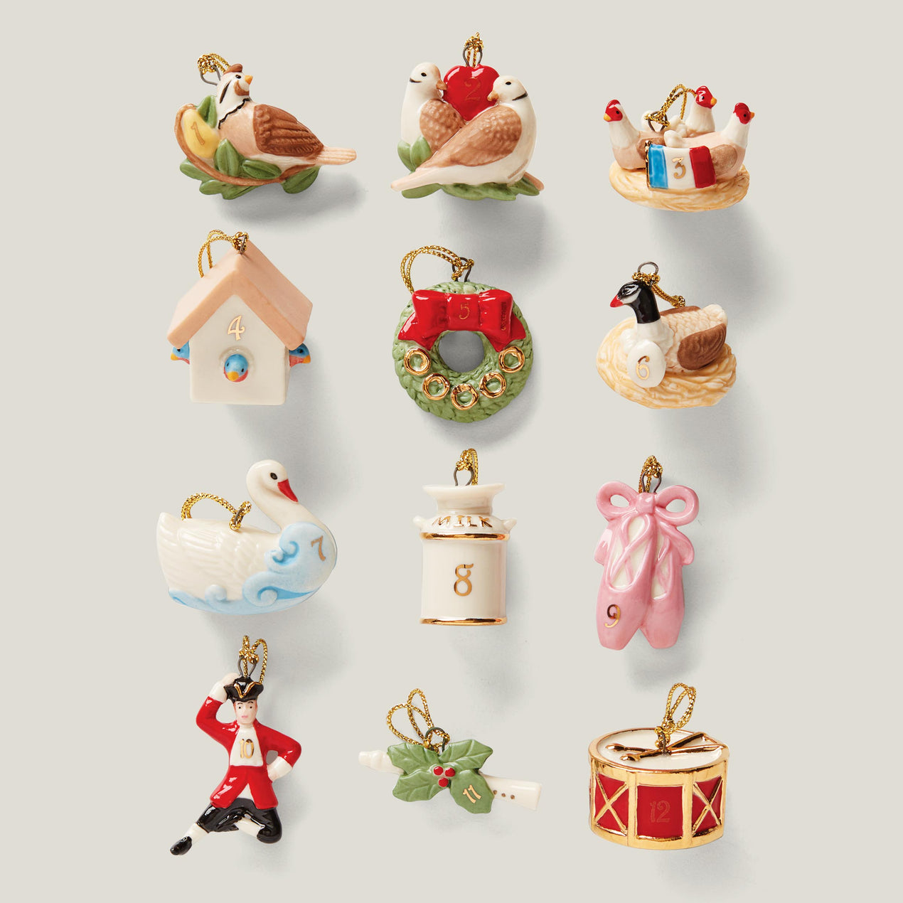 Twelve Days Of Christmas 12-Piece Ornament & Tree – Lenox Corporation
