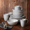 French Carved Pearl 4-Piece Place Setting