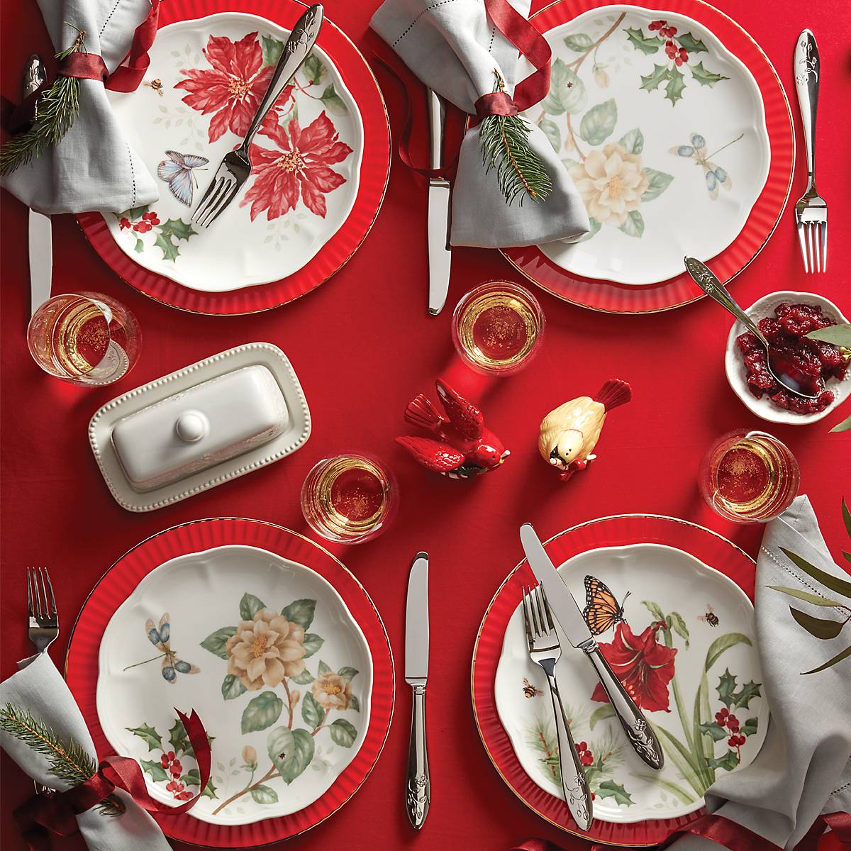Butterfly Meadow Holiday 18-Piece Dinnerware Set – Lenox Corporation