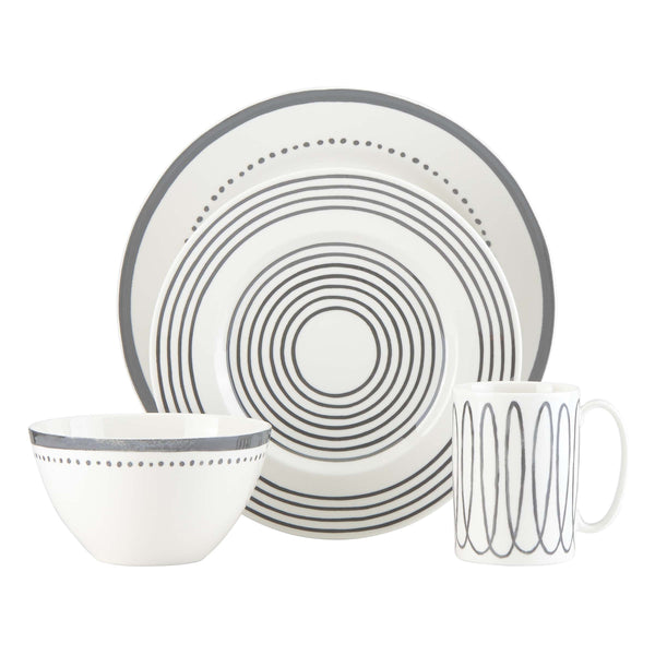 Charlotte Street West Charcoal 4-Piece Place Setting – Lenox