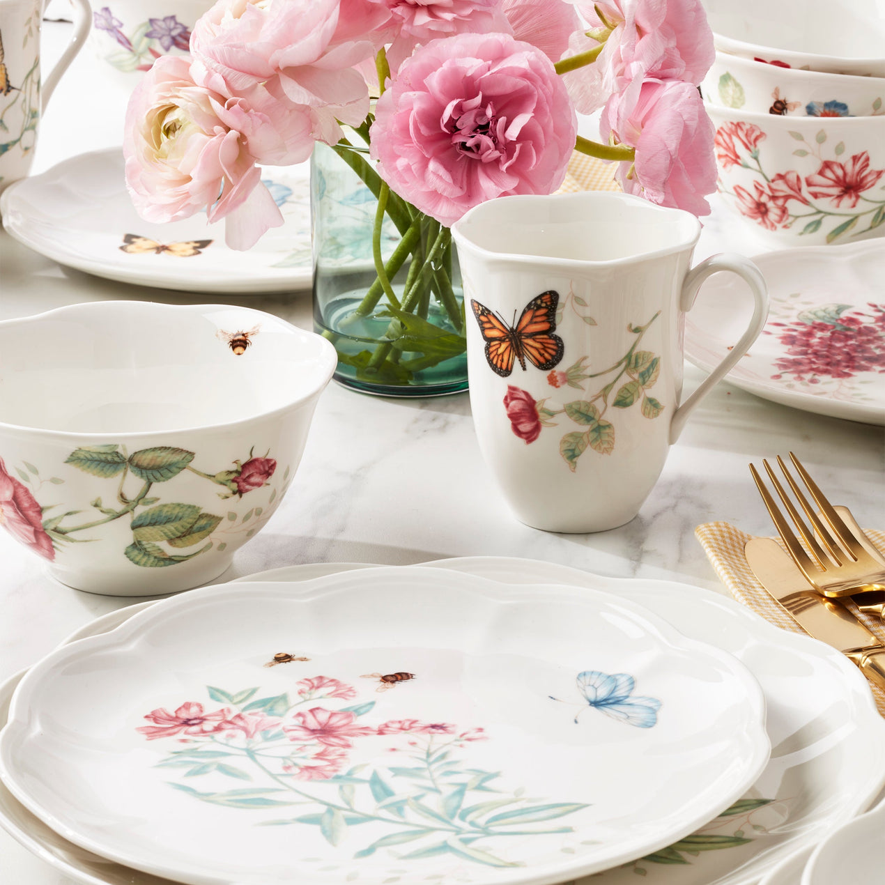 Lenox Butterfly Meadow Macys Dinnerware Set Butterfly Meadow 24