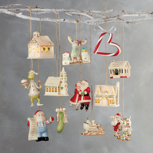 Christmas Village Toy Shop Lit Ornament