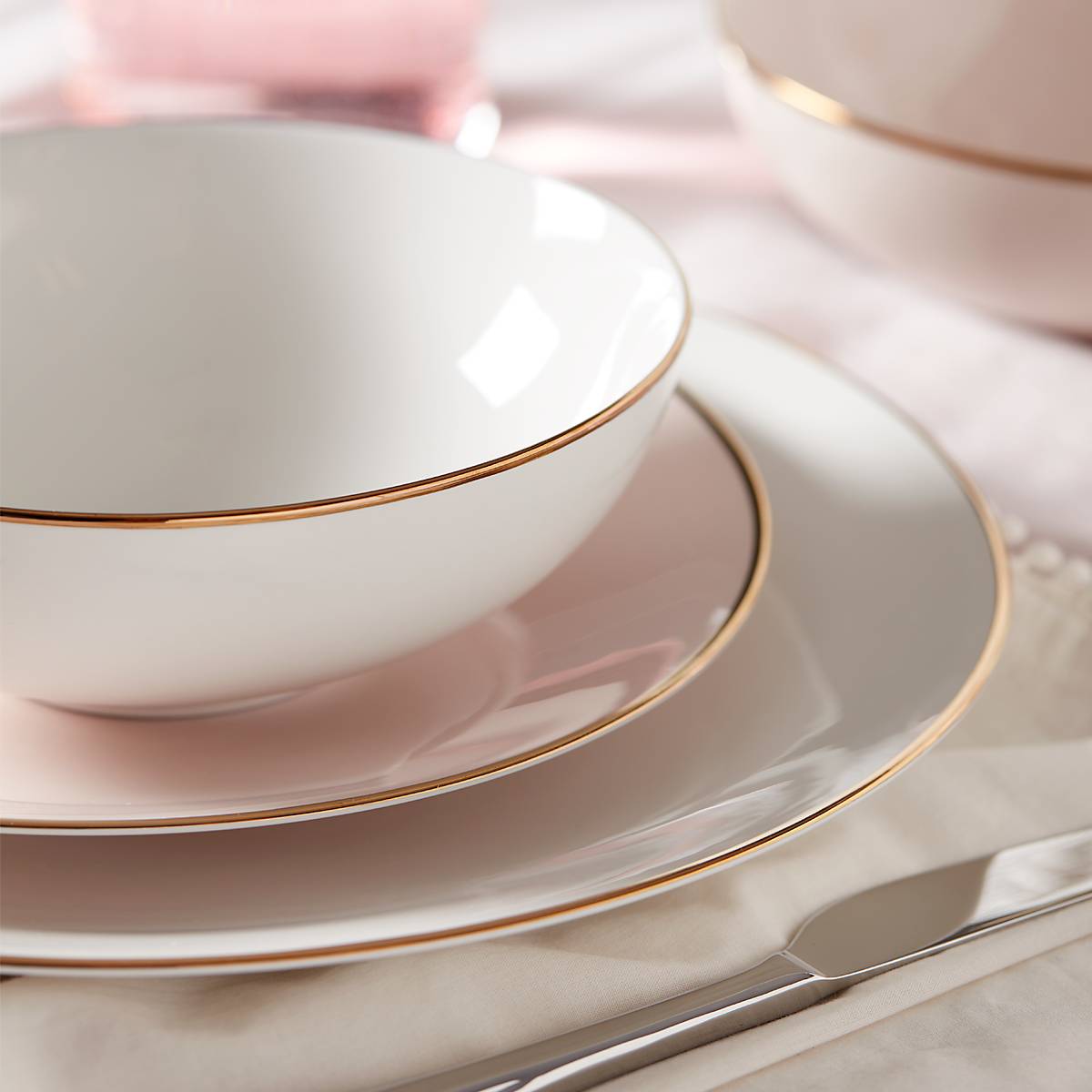 Lenox China Patterns Lenox Pink Dishes Trianna White Dinner Plate