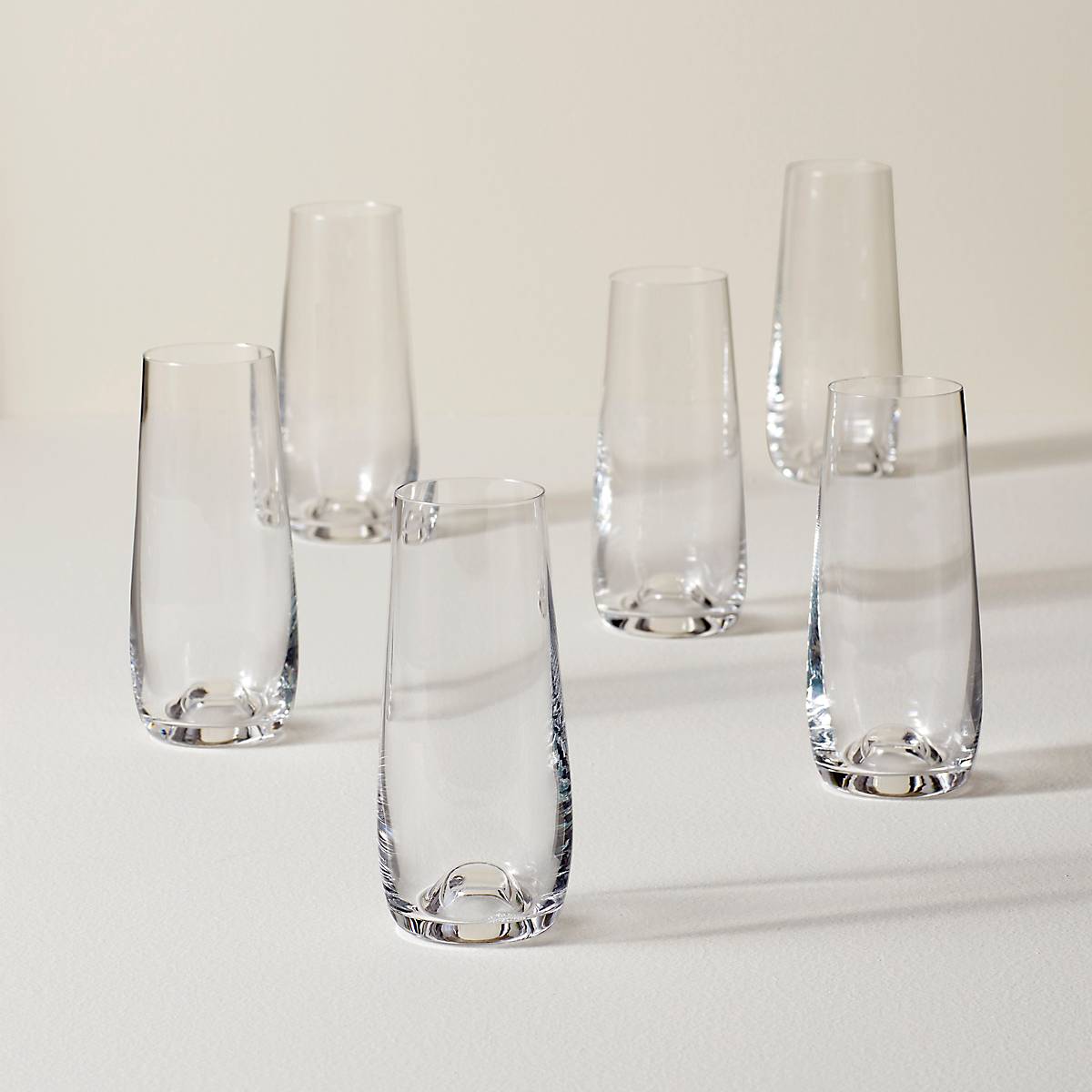 フレッシュパンチ グラスセット Tuscany Classics Stemless Flute Glasses, Set of 6 – Lenox Corporation