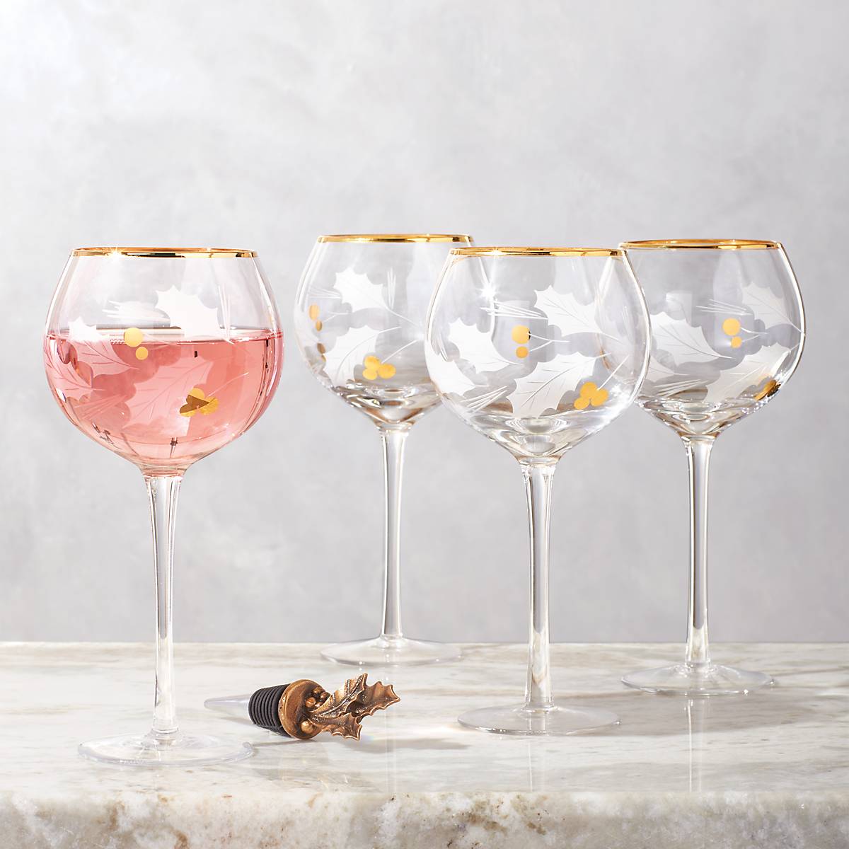 Lenox Holiday Balloon Wine Glasses, Clear, 16 oz - 4 count