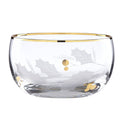 Holiday Gold Glass Nut Bowl