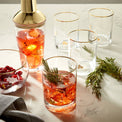 Holiday Gold Double Old-Fashioned Glasses, Set of 4