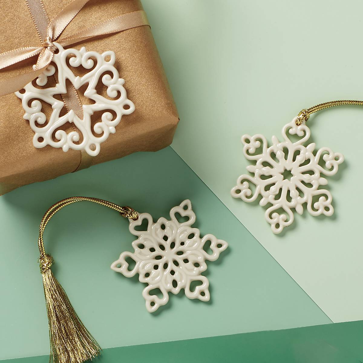 Lenox Mini Snowflake 3-Piece Ornament Set