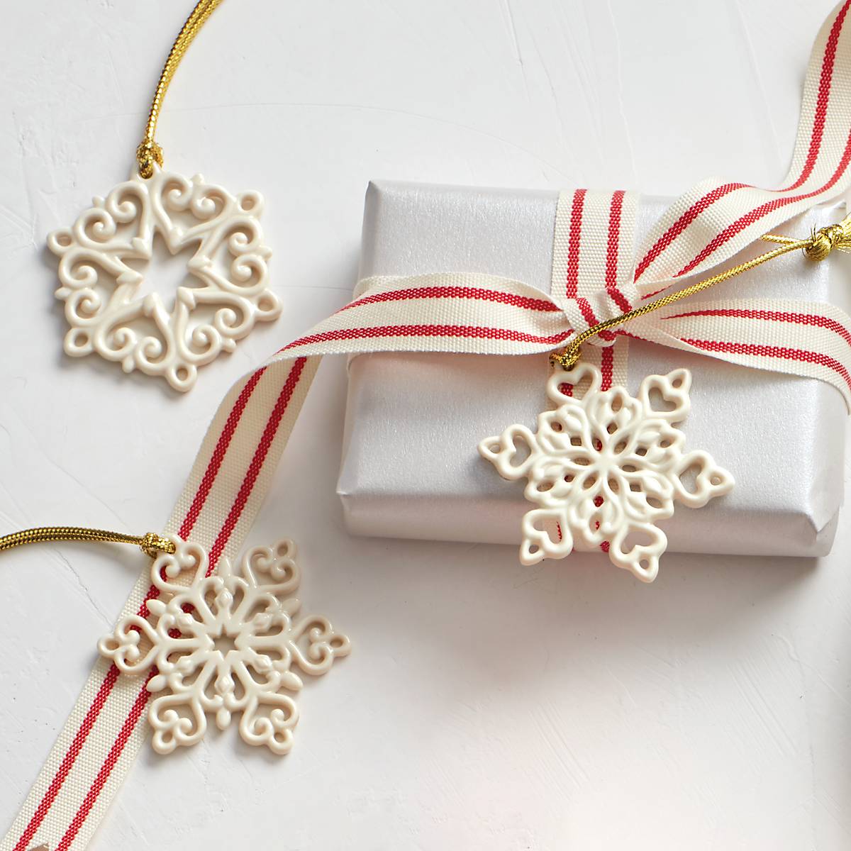 Mini Star Snowflake Ornaments, Set of 4 Christmas Ornaments