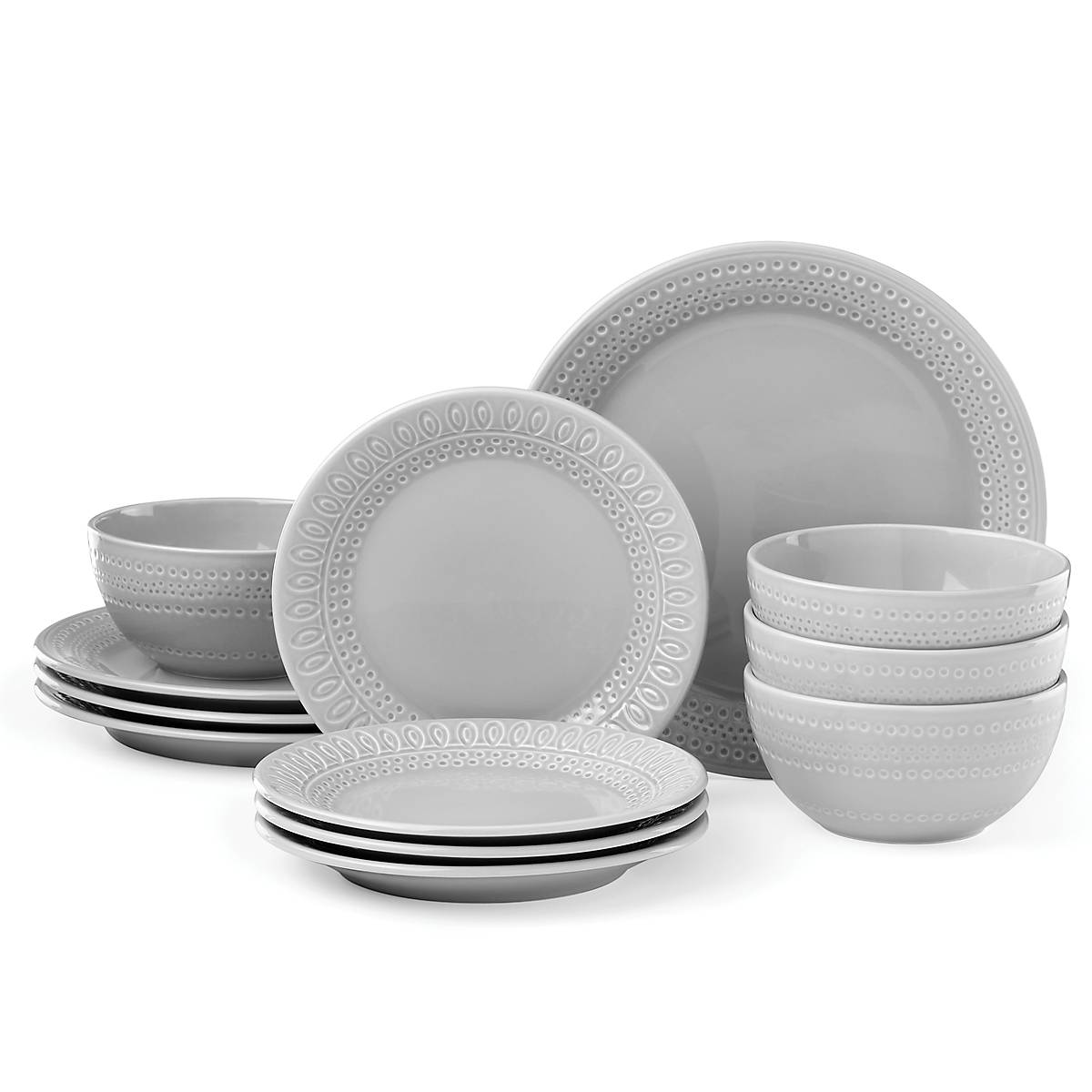 Willow Drive Grey 12-Piece Dinnerware Set – Lenox Corporation