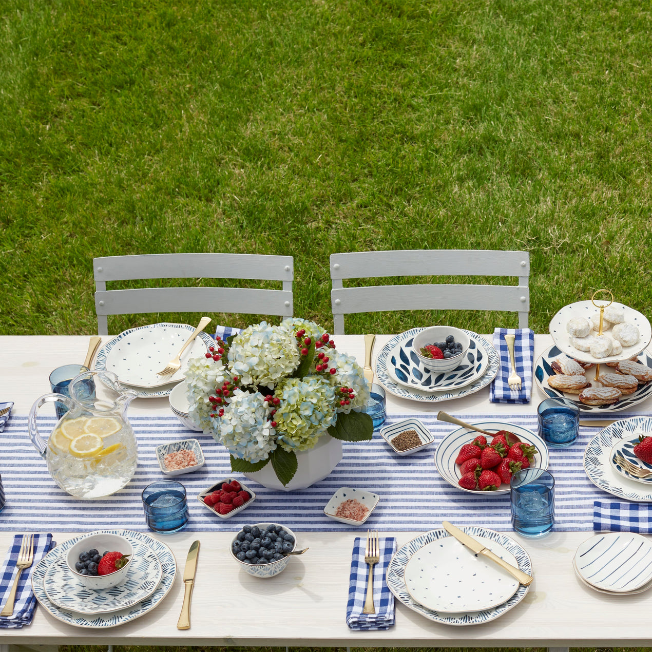 Lennox Dinnerware Sets Lenox Blue Bay 4-Piece Dessert Plate Set