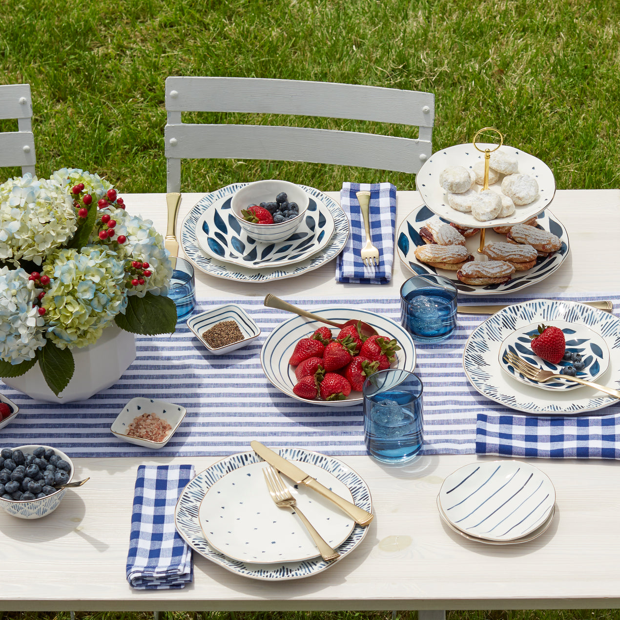 Lenox Blue Bay 12-Piece Dinnerware Set : : Home