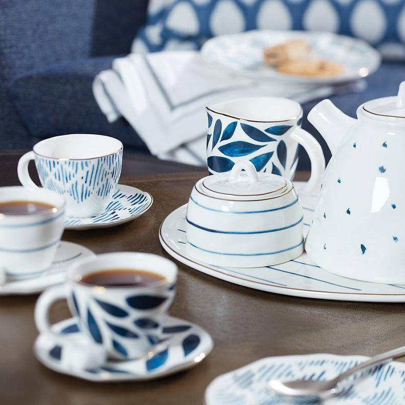 blue coffee cups and saucers Blue Bay 4-piece Espresso Cup & Saucer Set by Lenox