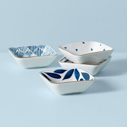 Lenox Blue Bay Dots - Set di 4 piatti piani, 4 pezzi Lenox Blue Bay Dots - Set di 4 piatti piani, 4 pezzi
