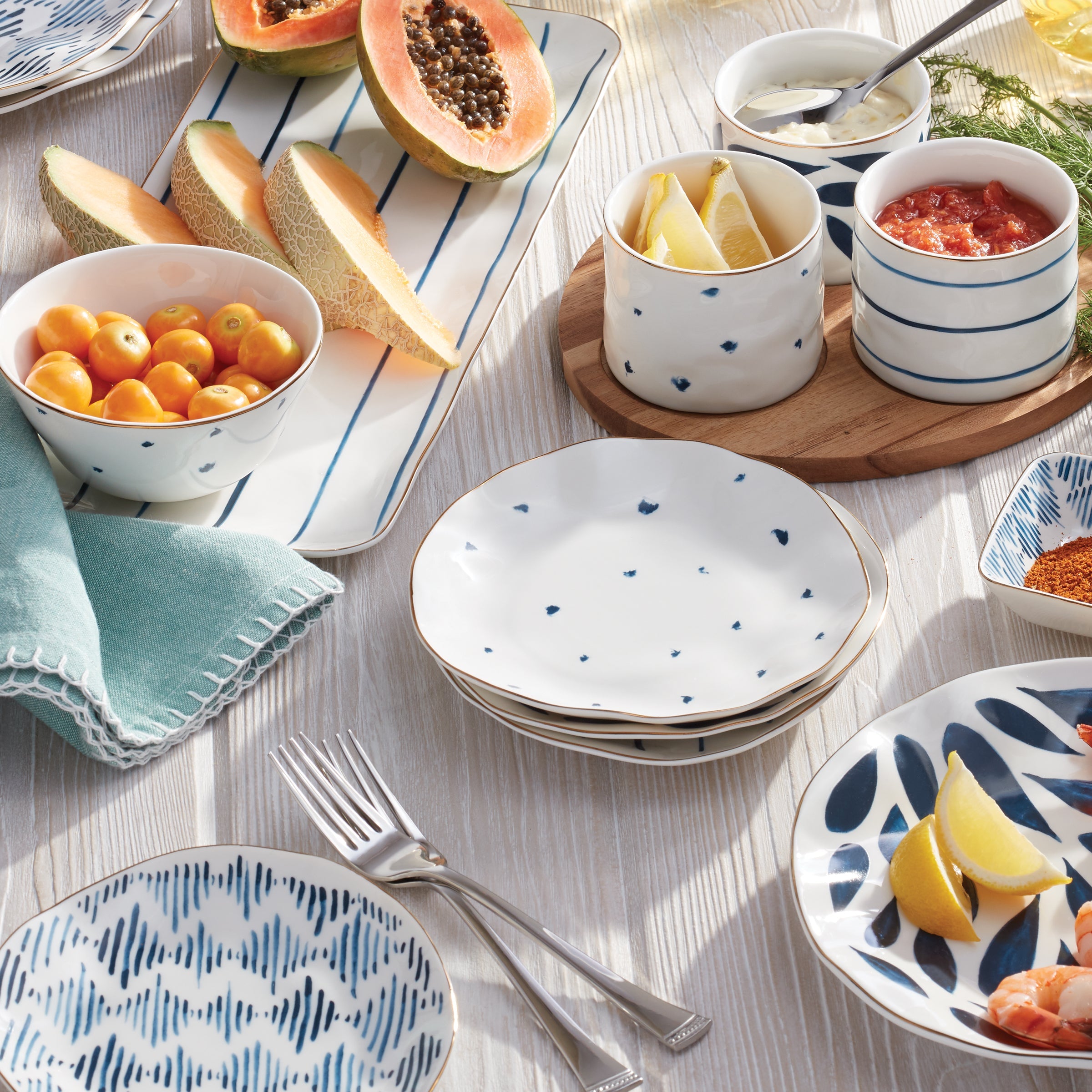 Blue Bay Tidbit Plates, Set of 4 – Lenox Corporation