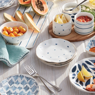 Blue Bay Tidbit Plates, Set of 4