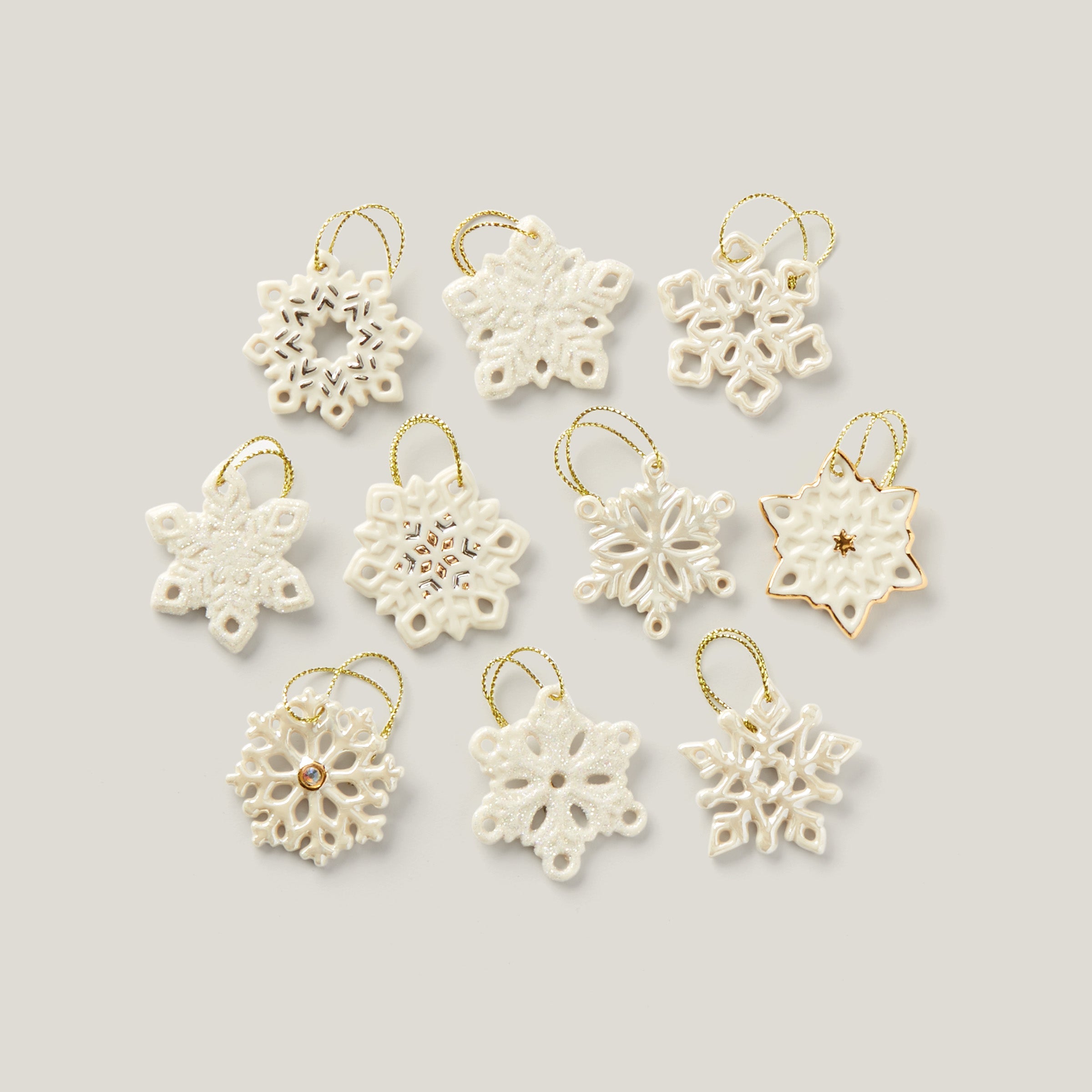 Snowflake 10-Piece Mini Ornament Set – Lenox Corporation