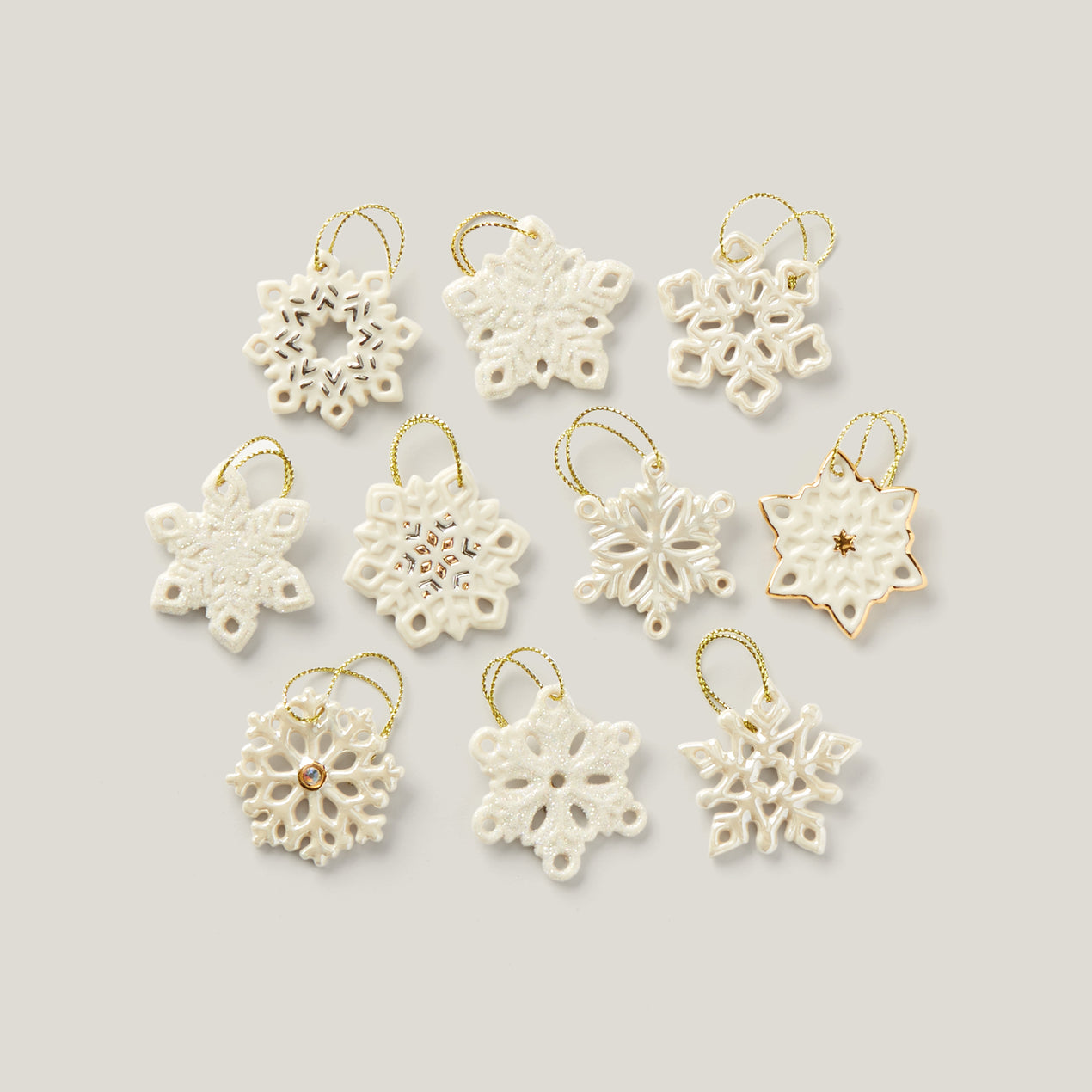 Snowflake 10-Piece Ornament Set – Lenox Corporation