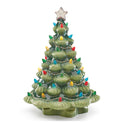 Treasured Traditions Green Light-Up Tree Figurine