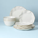 Blue Bay White 12-Piece Dinnerware Set