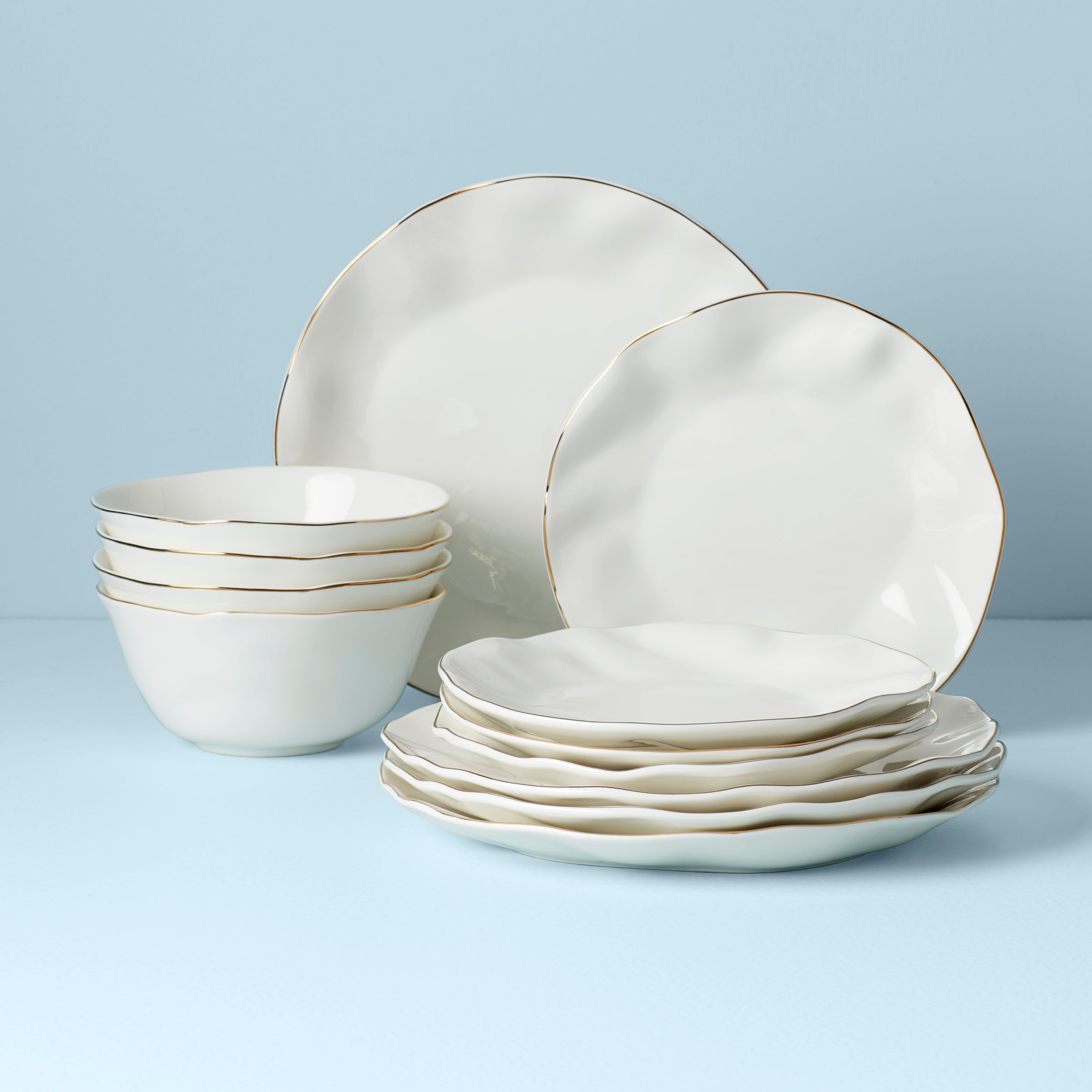 Blue Bay White 12-Piece Dinnerware Set – Lenox Corporation