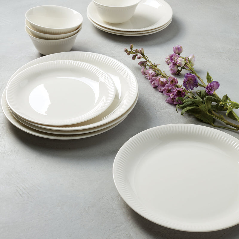 Profile White Dinner Plates, Set of 4