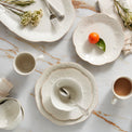 French Perle White 12-Piece Dinnerware Set