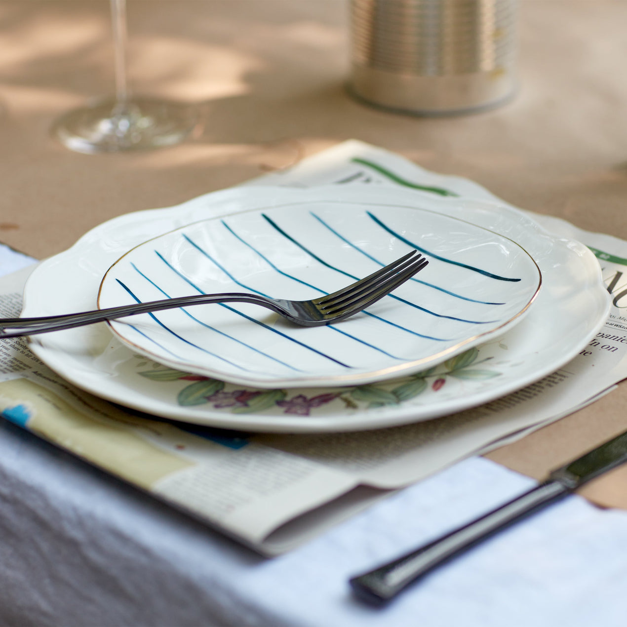 Blue Bay 4-Piece Tidbit Plate Set