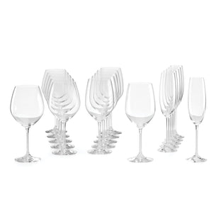 Tuscany Classics Mixed Wine Glasses, Set of 18