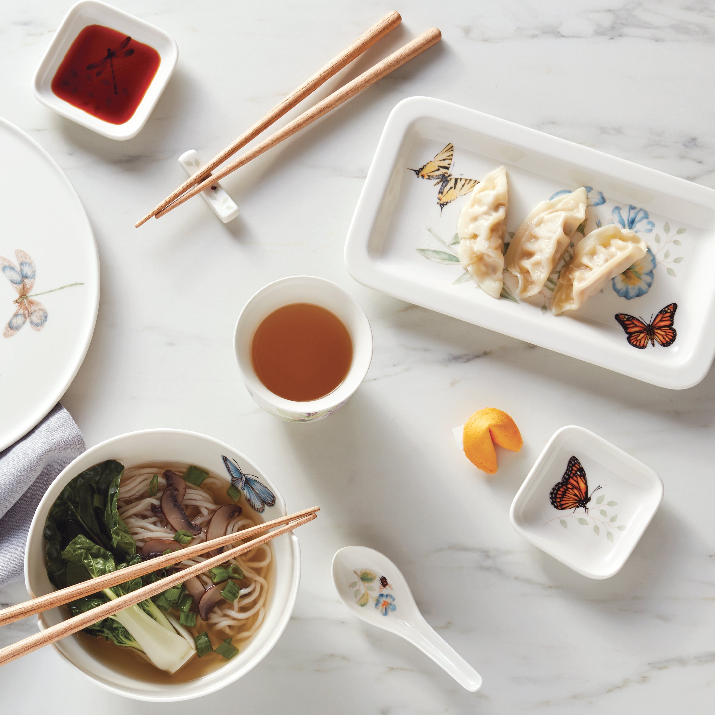 Butterfly Meadow Sushi Plate & Bowls – Lenox Corporation