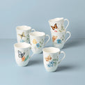 Butterfly Meadow Mugs, Set of 6