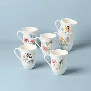Butterfly Meadow Mugs - Set of 6