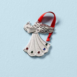 Lenox Cornice Ornamentale In Silverplate Love Frame - Portafoto 5x5 Cm Con Nastro Rosso