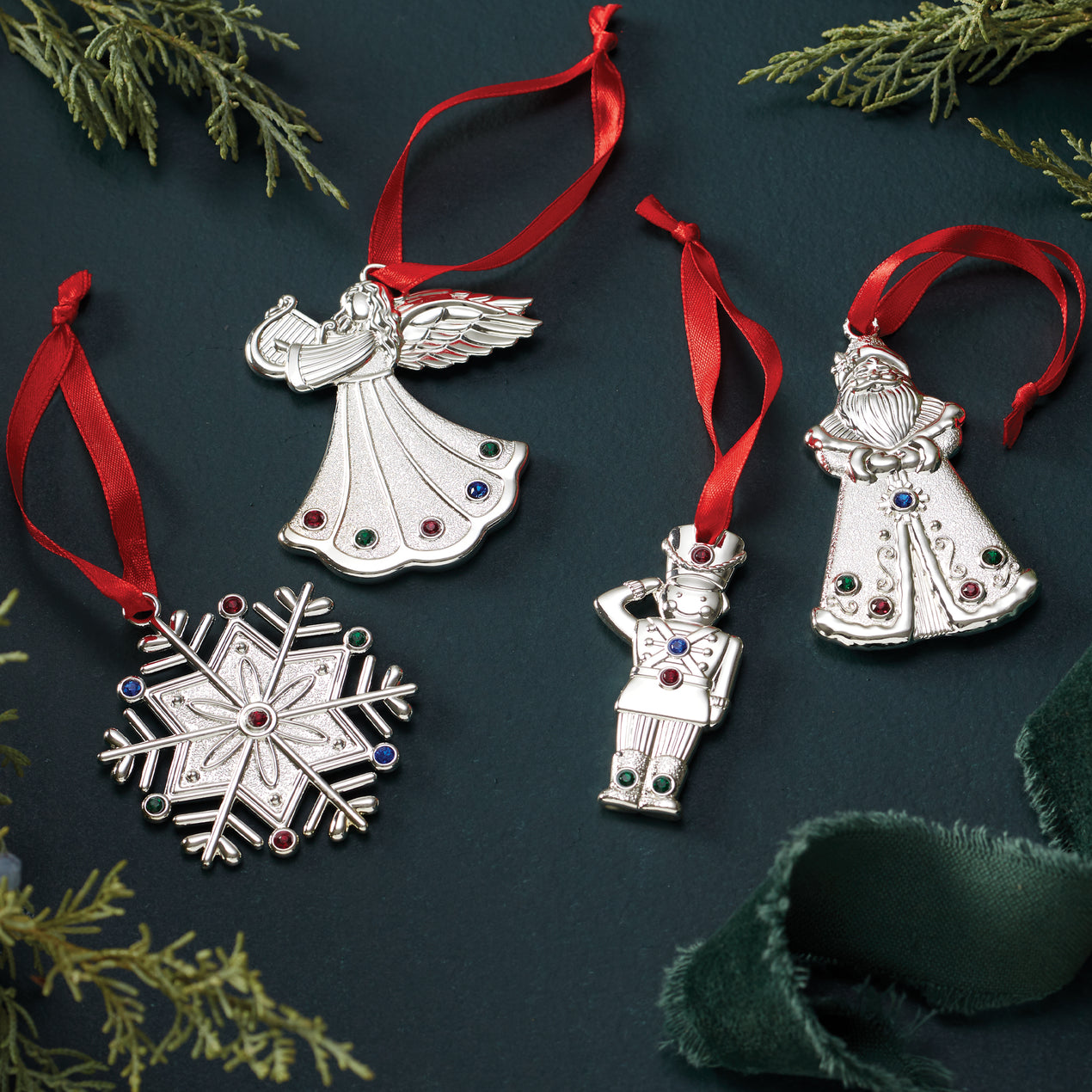 Lenox Snowflake Set of 10 Mini Ornaments