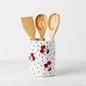 Vintage Cherry Dot 4-Piece Utensil Crock Set