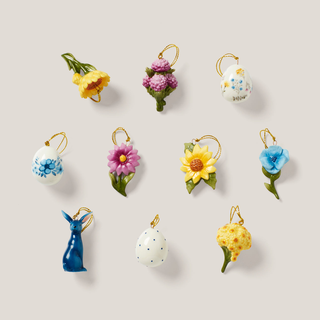 cambridge silversmiths Floral Easter 10-Piece Ornament Set