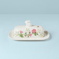 Butterfly Meadow Bunny Covered Butter Dish