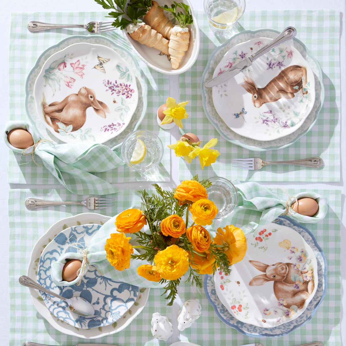 Butterfly Meadow Bunny 4Piece Accent Plate Set Lenox Corporation