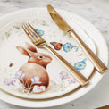 Butterfly Meadow Bunny 4-Piece Accent Plate Set