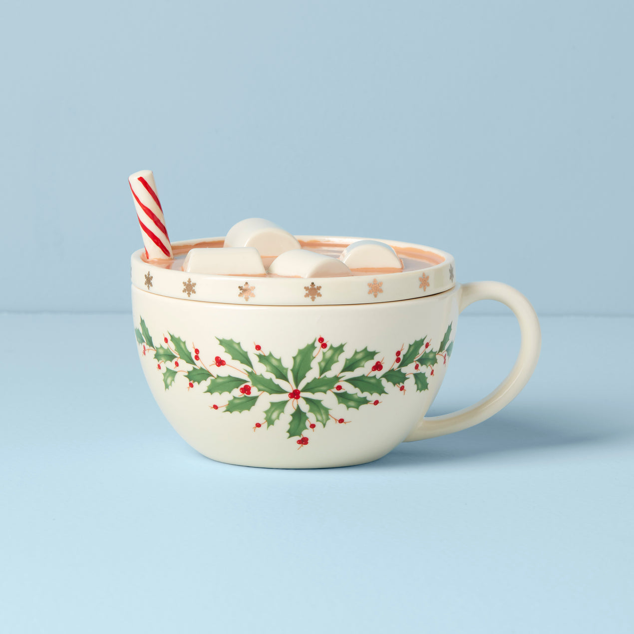 Candy Cane Personalized Glass Christmas Mugs